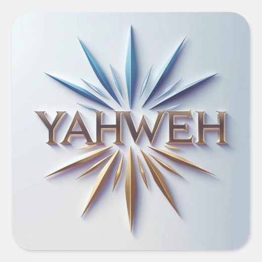 Yahweh Sticker – Faith & Scripture Decal Ai design (Voorkant)