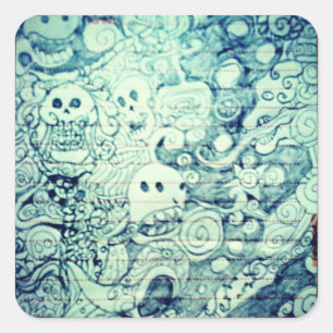 yaie anime manga imaginaire denker vierkante sticker