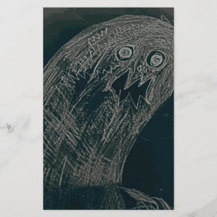 yaie groeien de wormtekening en uw ziel donker briefpapier