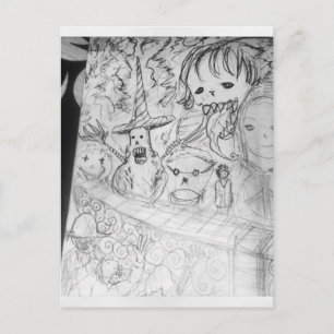 Yaie Monster Manga Anime Briefkaart