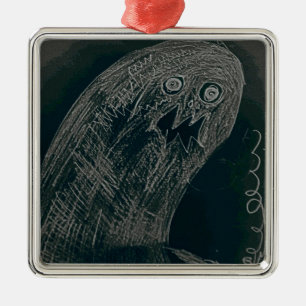 yaie worm tekening en je ziel worden donker metalen ornament