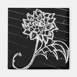 yaie zwarte rozen bloem gothic emo magneet