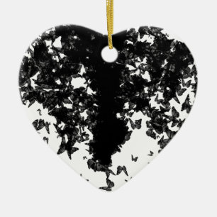 yaie zwarte swallowtail vlinder keramisch ornament