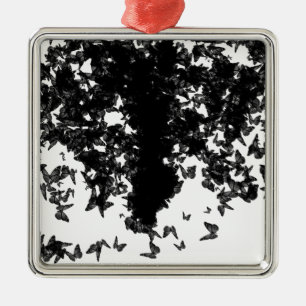 yaie zwarte swallowtail vlinder metalen ornament