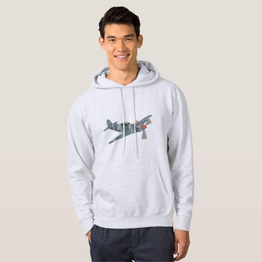 Yak-9 Sovjet WW2 Vliegtuig Hoodie (Voorkant volledig)