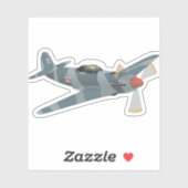 Yak-9 Sovjet WW2 Vliegtuig Sticker (Vel)