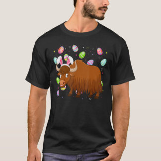 Yak Bunny Easter Funny Yak Paaszondag T-shirt