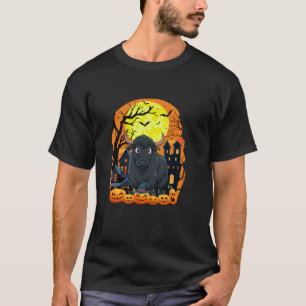 Yak met pompoenen grappig enge Halloween feest t s T-shirt
