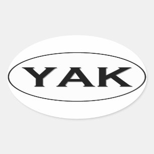 YAK Oval Logo Ovale Sticker