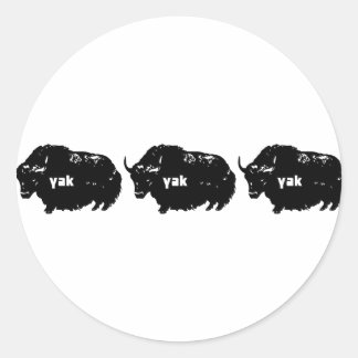 Yak Yak Yak Ronde Sticker