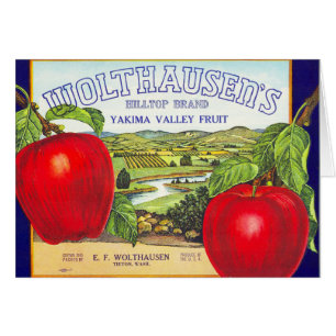 Yakima Valley Appels - Oude Fruitkrat Label