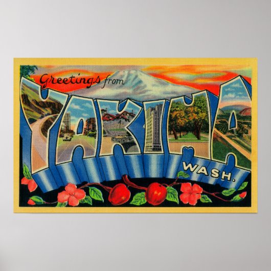 Yakima, Washington - Grote Letter-scènes Poster (Voorkant)
