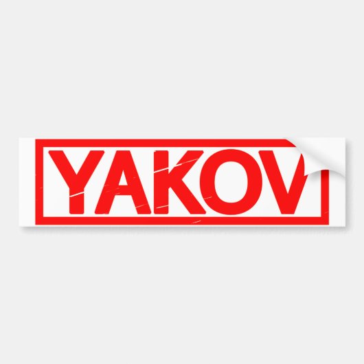 Yakov Stamp Bumpersticker (Voorkant)