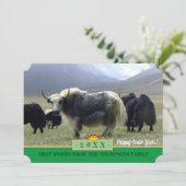 Yaks et bonne année ! Carte /Himalayas, Tibet (Debout devant)