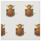 Yaks mignons avec le tissu de yo-yo (Échantillon)