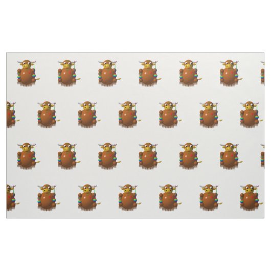 Yaks mignons avec le tissu de yo-yo (Fat Quarter)