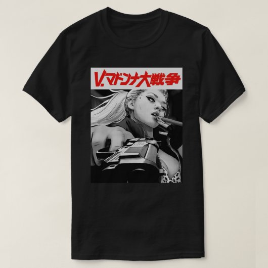 Yakuza Japanese Cyberpunk Girl Vaporwave Urban Sty T-shirt (Design voorkant)
