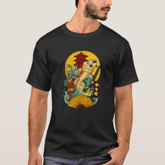 Yakuza Japanse esthetische koi-karper met Katana S T-shirt