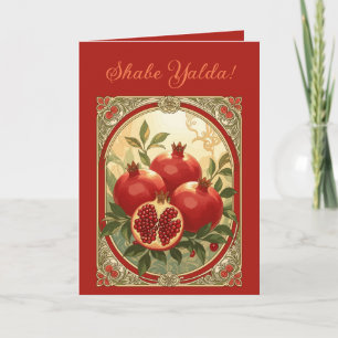 Yalda Granaatappel Chelle Nacht Vruchten Kaart