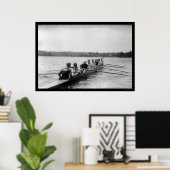 Yale Rowing Racing Shell 1915 Poster (Thuiskantoor)