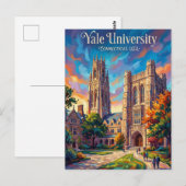 Yale-universiteit Connecticut Briefkaart (Voorkant / Achterkant)