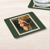 Yale's Eversustainable Devil's veilingspel Vierkante Kartonnen Onderzetter (Schuin)