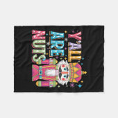 Y'all Are Nuts Nutcracker Funny Merry Christmas Xm Fleece Deken (Voorkant (Horizontaal))