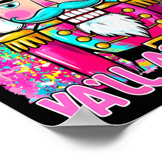 Y'all Are Nuts Nutcracker Merry Christmas Funny Xm Poster (Hoek)