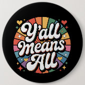 Y'all betekent retro ronde button 6,0 cm (Voorkant)