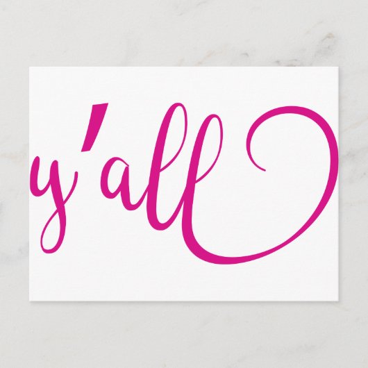 y'all briefkaart (Voorkant)