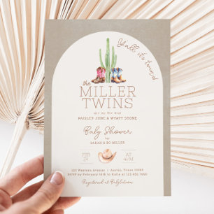 Y'all c'est Twins Baby shower Invitation