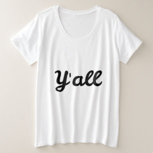 y'all grote maat t-shirt