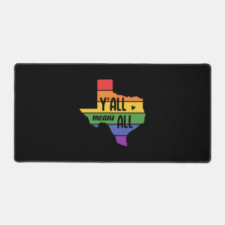 Y'all Means Y'all Design voor trotse LGBT+ Texanen Bureaumat