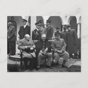 Yalta Conference Roosevelt Stalin Churchill 1945 Briefkaart