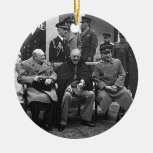 Yalta Conference Roosevelt Stalin Churchill 1945 Keramisch Ornament