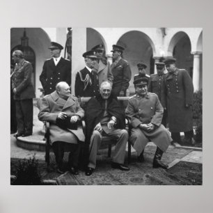 Yalta Conference Roosevelt Stalin Churchill 1945 Poster