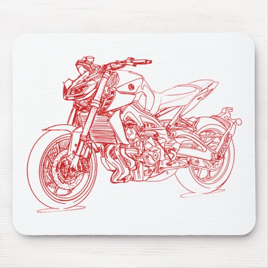 Yam FZ09 MT09 2017 Muismat (Voorkant)