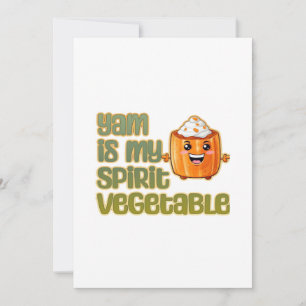 Yam Is Mijn Geestige Groente Grappige Speelse Stem Feestdagenkaart