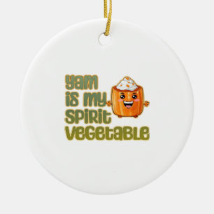 Yam is mijn spirit groente klassieker keramisch ornament