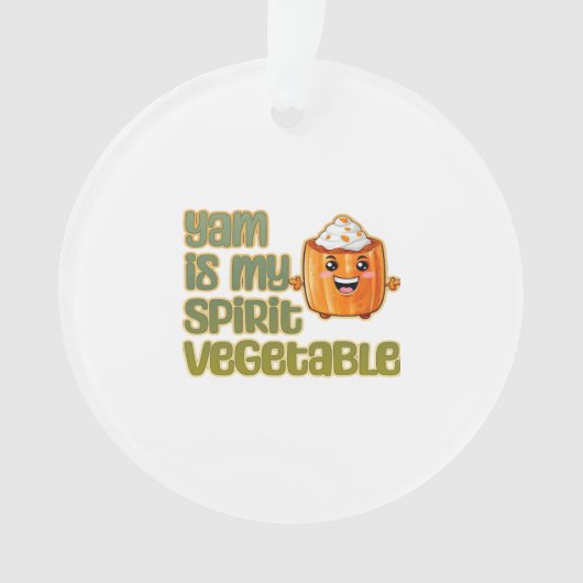 Yam is mijn spirit groente klassieker ornament (voorkant)