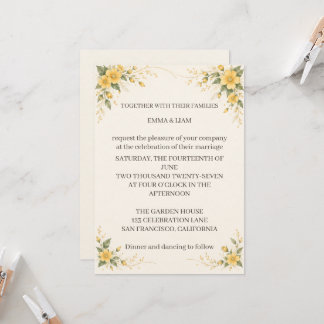 Yamabuki Wedding Invitation