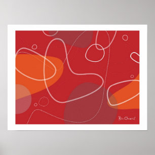 Yamaguchi - Abstract Poster van de atoomleeftijd