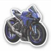 Yamaha R1 cute style Sticker (Voorkant)