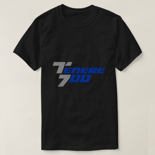 Yamaha Tenere 700 Logo T-shirt classique gris-bleu (Design devant)