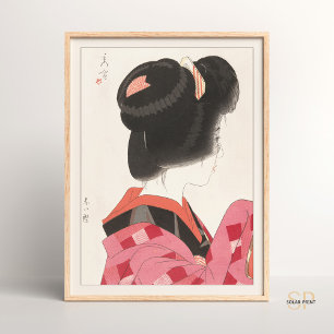 Yamakawa Shuho Rode Kraag Elegantie Japans Aziatis Poster