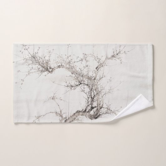 Yamamoto Baiitsu Hiver Vintage peinture japonaise (Serviette à main)