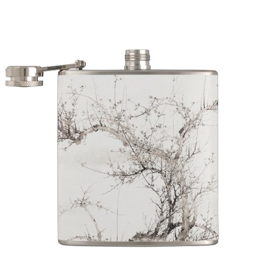 Yamamoto Baiitsu Winter  Japans schilderen Heupfles (Geopend)