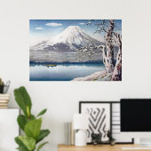 Yamanaka in de winter door Tsuchiya Koitsu Poster (Thuiskantoor)