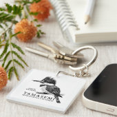 YAMASEMI Crested Kingfisher Sleutelhanger (Voorkant Rechts)