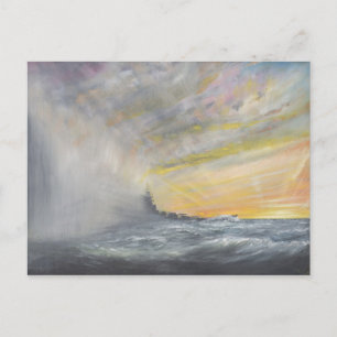 Yamato Emerges from Pacific Typhoon 1944 2010 Briefkaart